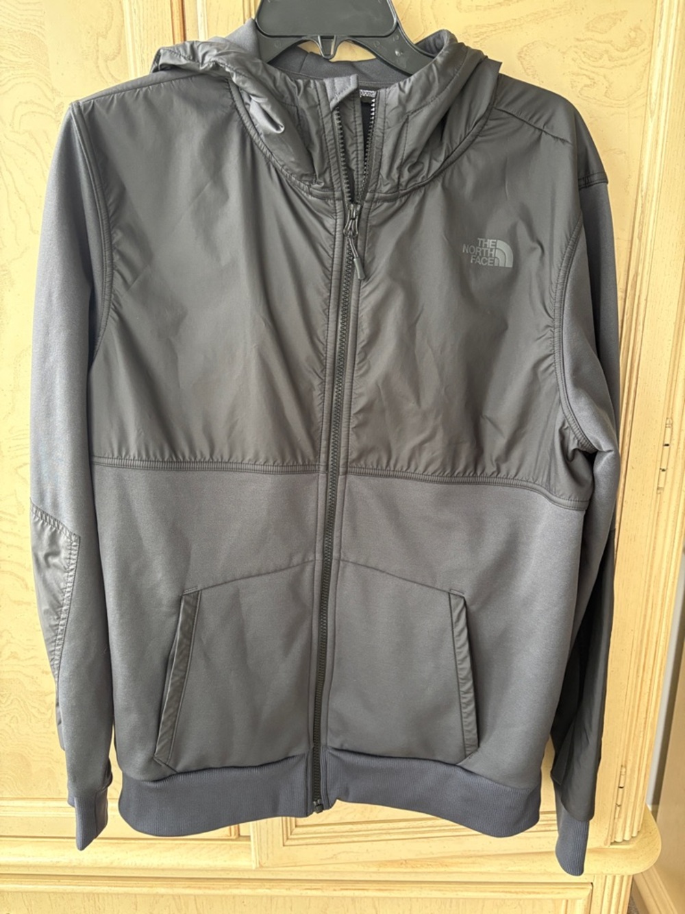 The North Face Men's Charcoal Hooded Zip-Up Jacket